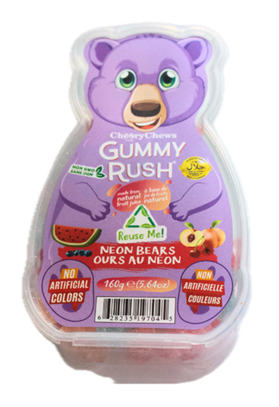 Neon Bears Halal Cheery Chews Gummy Rush 160gr (5.64oz)