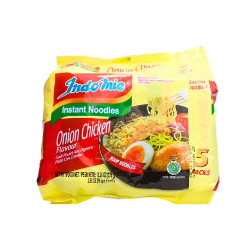 Indomie Onion Chicken Flavor Noodles Mie Instan (5x80gr) (13.25oz)