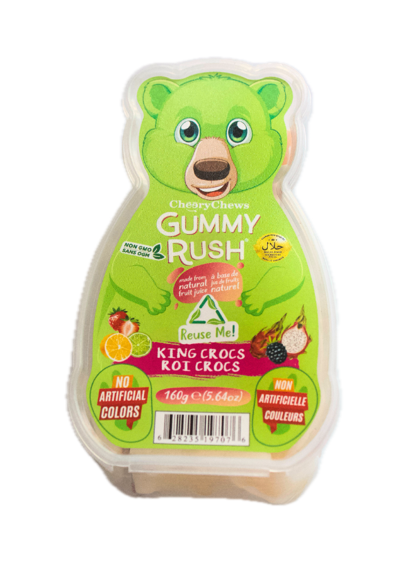 King Crocs Cheery Chews Gummy Rush Halal 160 gr (5.64oz)