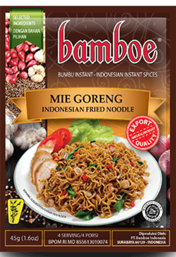 Bamboe Bumbu Mie Goreng (Indonesian Fried Noodle) Instant Seasoning - 1.2 oz (45gr)