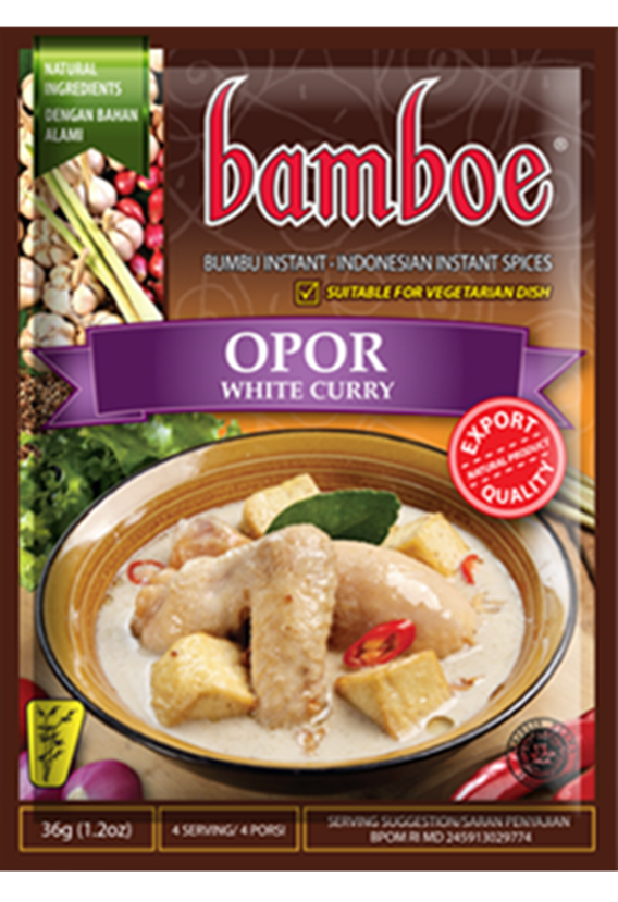 Bamboe Bumbu Opor (Indonesian Chicken Soup in Coconut Sauce) instant seasoning - 1.2 oz (36gr)