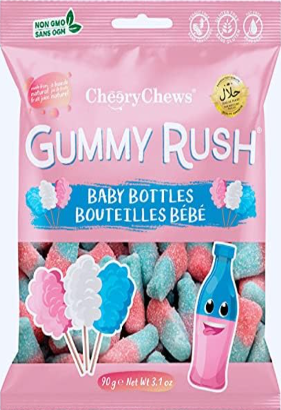 Cheery Chews Gummy Rush Baby Bottles - 3.1 oz (90gr)