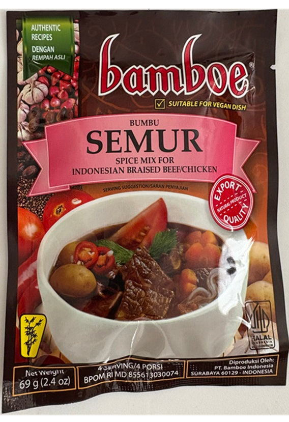 Bamboe Bumbu Semur (Beef Gravy Indonesian Style Instant Seasoning) - 2.4 oz (69gr)