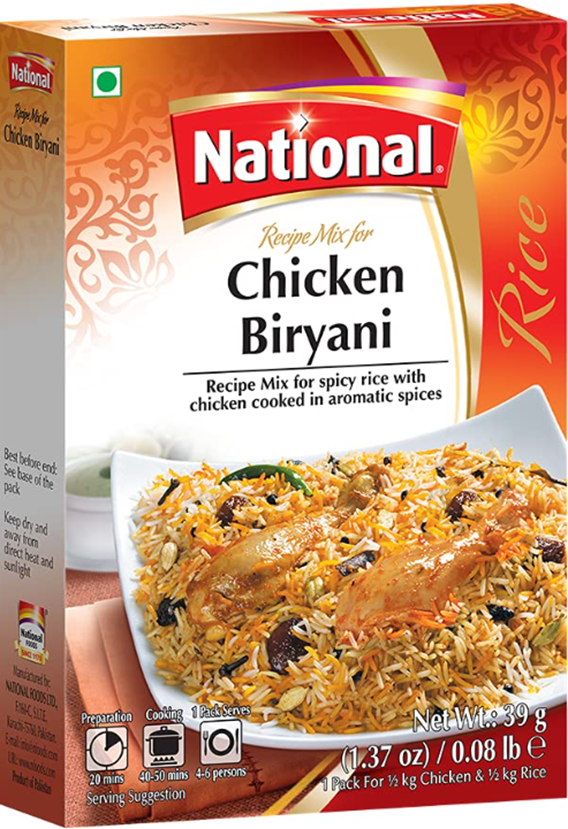 National Chicken Biryani 1.37 oz (39gr)