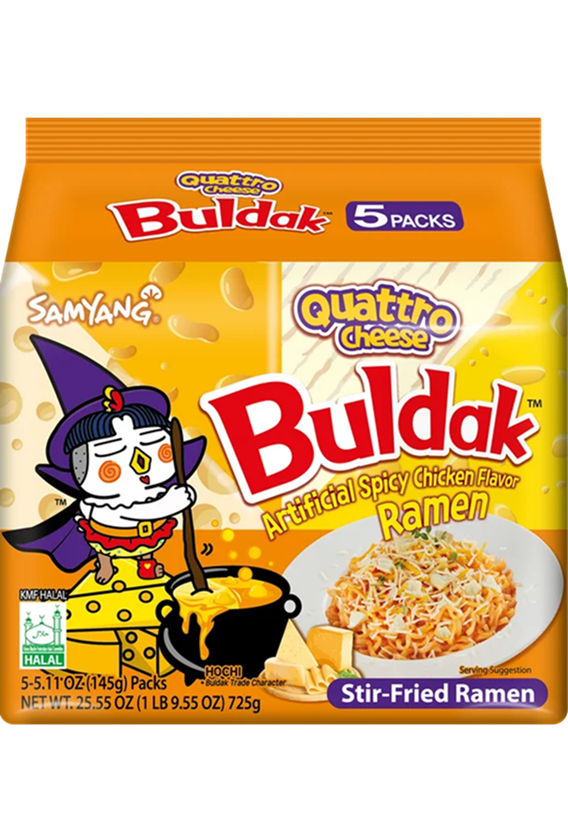 Samyang Quattro Cheese Ramen (5 x 140 gr = 700 gr) - 24.65 oz