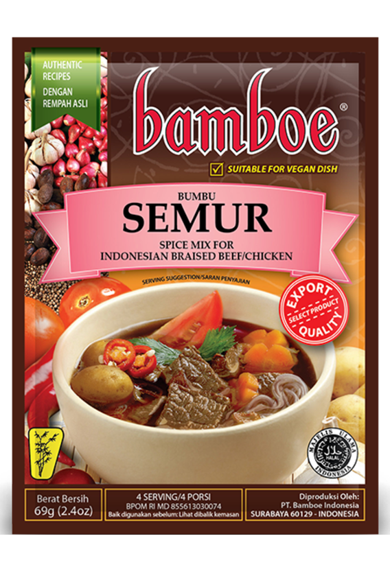 Bamboe Bumbu Semur (Beef Gravy Indonesian Style Instant Seasoning) - 2.4 oz (69gr)