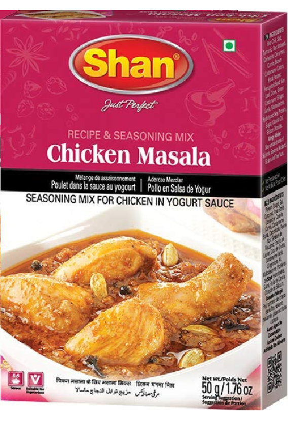 Shan Chicken Masala Recipe and Seasoning Mix - 1.76 oz (50g)