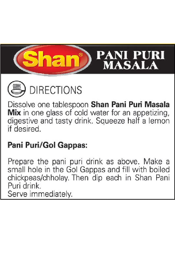 Shan Pani Puri Masala Seasoning Mix - 3.52 oz (100g)
