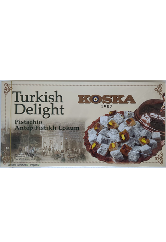 Koska Turkish Delight Pistachio Fistikli Lokum - 1.10 lbs (500gr)