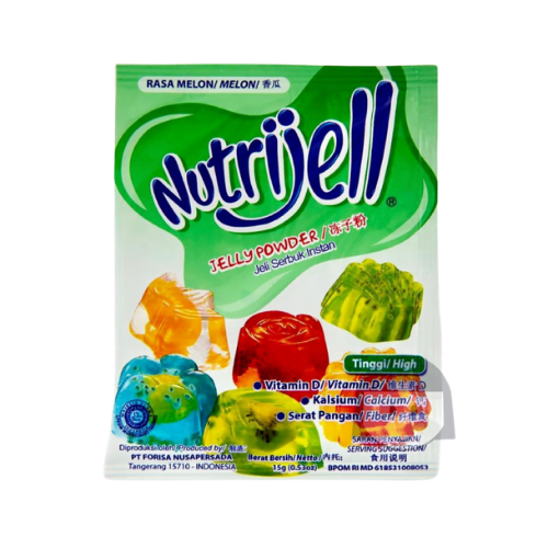 Nutrijell Rasa Melon (Melon Flavor Jelly Powder) - 0.53 oz (15gr)