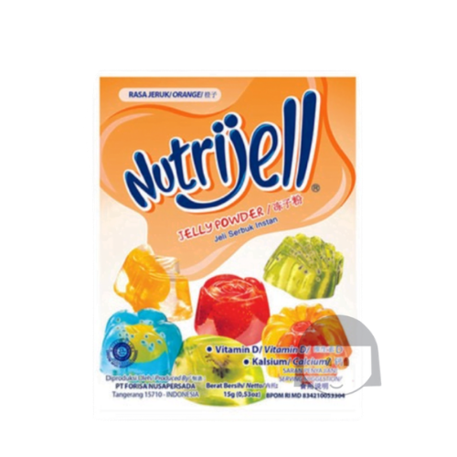 Nutrijell Rasa Jeruk (Orange Flavor Jelly Powder) - 0.53 oz (15gr)