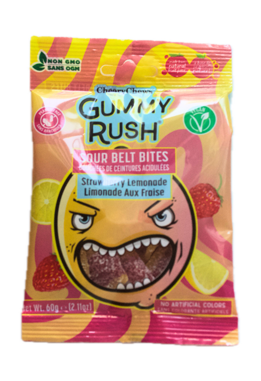 Strawberry Lemonade Cheery Chews Sour Belt Bites 60gr (2.11oz)