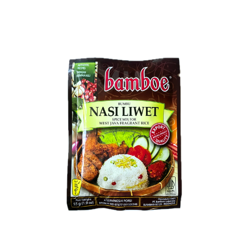 Bamboe Bumbu Nasi Liwet (Instant Seasoning for Indonesian Savory Rice) - 1.2 oz (50gr)