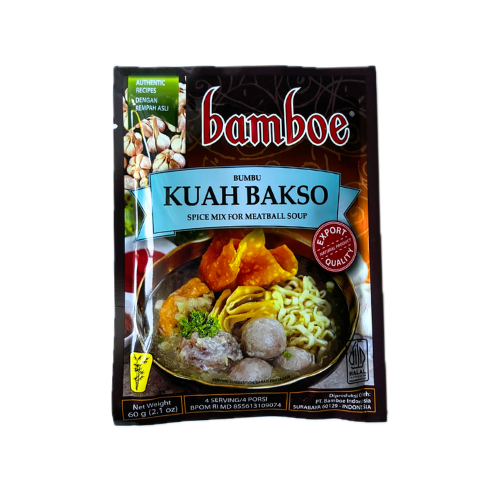 Bamboe Bumbu Kuah Bakso (Meatball Soup) Instant Seasoning - 2.1 oz (60gr)