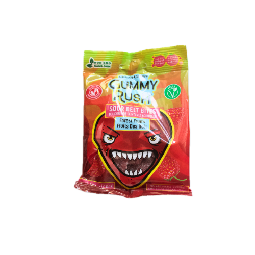 Gummy Forest Fruits Cheery Chews Sour Belt Bites Halal 60gr (2.11oz)