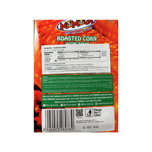 Momogi Corn Stick BBQ (10 x 12gr) - (120gr) Halal-certified