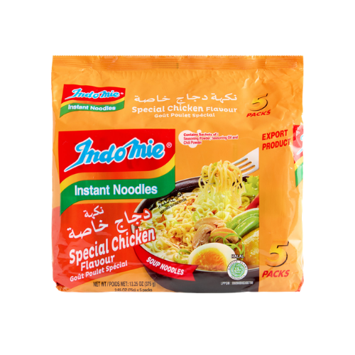 Indomie Special Chicken Flavor Instant Noodles (Mie Instan) (5 x 75gr)(13.25 oz)