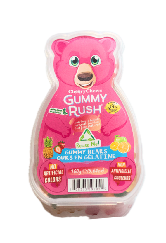 Gummy Bears Halal Cheery Chews Gummy Rush 160gr (5.64oz)