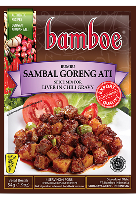 Bamboe Bumbu Sambal Goreng Ati (Spices Chili Gravy) - 1.9 oz (54gr)