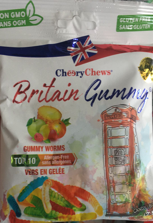 Cheery Chews Britain Gummy Gummy Bears - 2.82 oz (80gr)