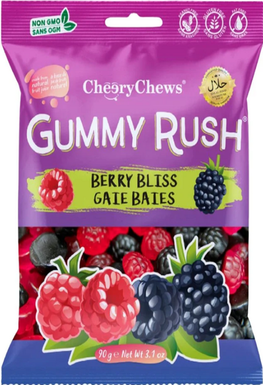Cheery Chews Gummy Rush Berry Bliss - 3.1 oz (90gr)