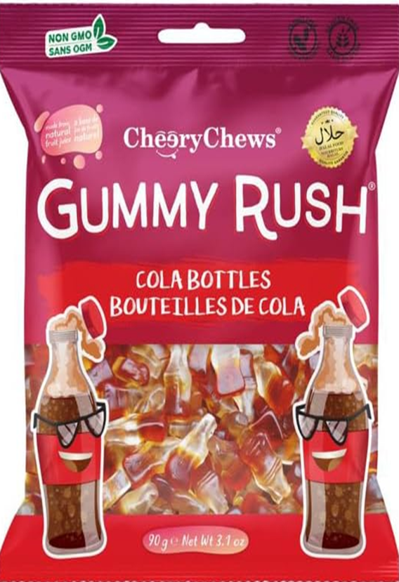 Cheery Chews Gummy Rush Coca Bottles - 3.1 oz (90gr)