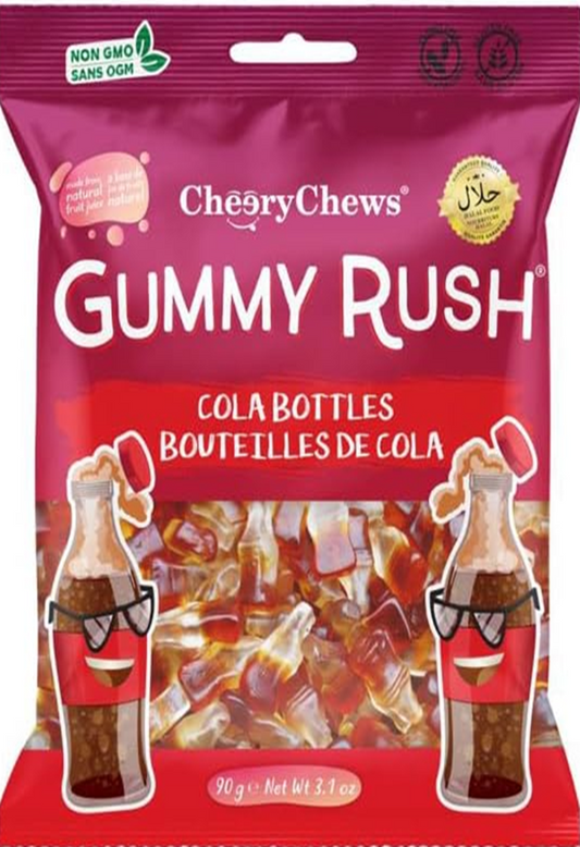 Cheery Chews Gummy Rush Coca Bottles - 3.1 oz (90gr)