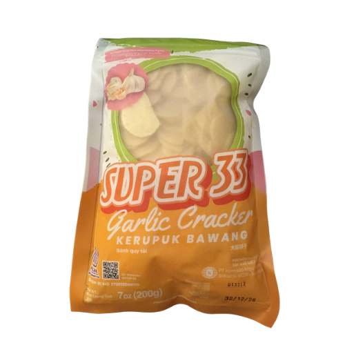 Super 33 Garlic Cracker (Kerupuk Bawang) - 7 oz (200gr)