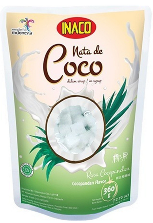 Inaco Nata De Coco (Cocopandan flavor) - 12.70 oz (360gr)