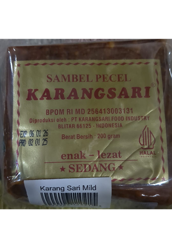 Karangsari Sambel Pecel / Saos Kacang Pedas Sedang / (Moderate Spicy Peanut Sauce) - 7 oz (200gr)