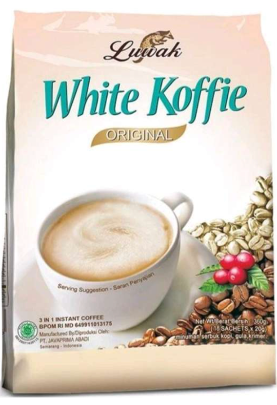 Luwak White Koffee Premium (Low Acid) (20 x 20gr) Kopi Instan - 14 oz (400gr)