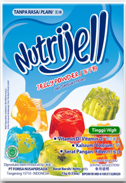 Nutrijell Putih (Plain Jelly Powder) - 0.53 oz (15gr)