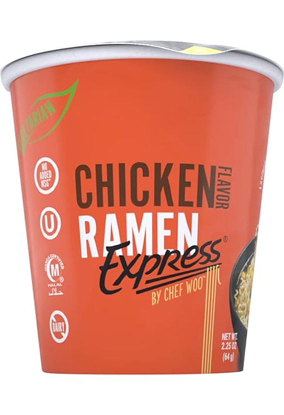 RAMEN EXPRESS Chicken Flavor Cup Noodle by Chef Woo - 2.25 Oz