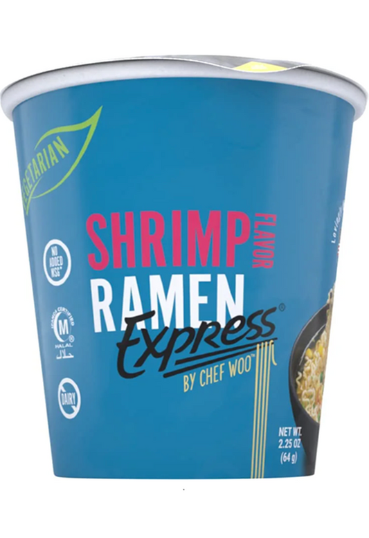 RAMEN EXPRESS Shrimp Flavor Cup Noodle by Chef Woo - 2.25 Oz