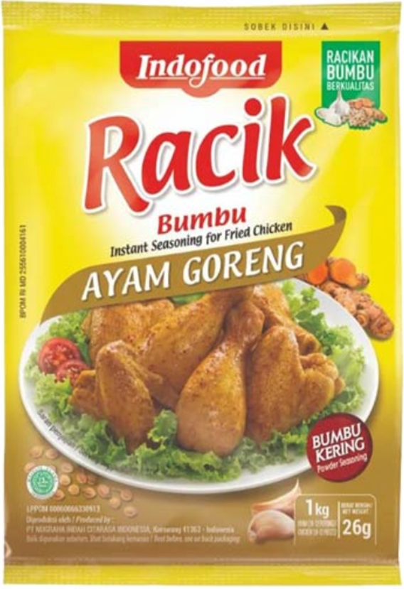 Indofood Racik Bumbu Ayam Goreng (Fried Chicken) - 0.91 oz (26gr)