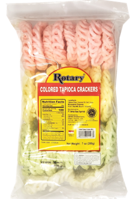 Rotary Colored Tapioca Crackers - 7 oz