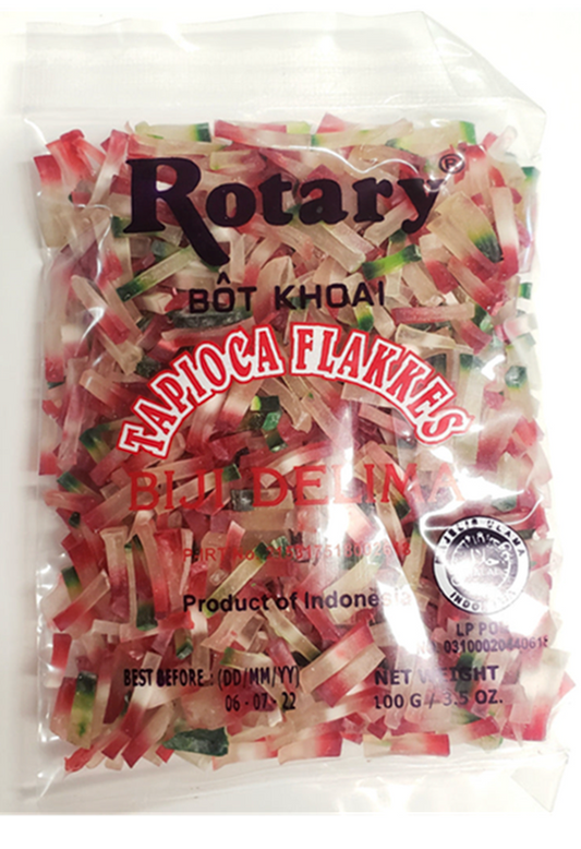 Rotary Tapioca Flakes (Biji Delima) - 3.5 oz (100gr)