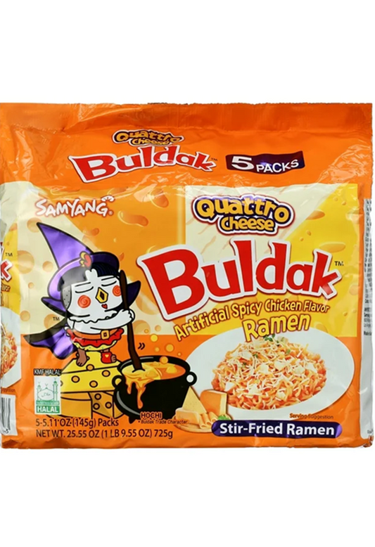 Samyang Carbonara Buldak Quattro Cheese (5 x 145 gr = 725 gr) - 25.55 oz