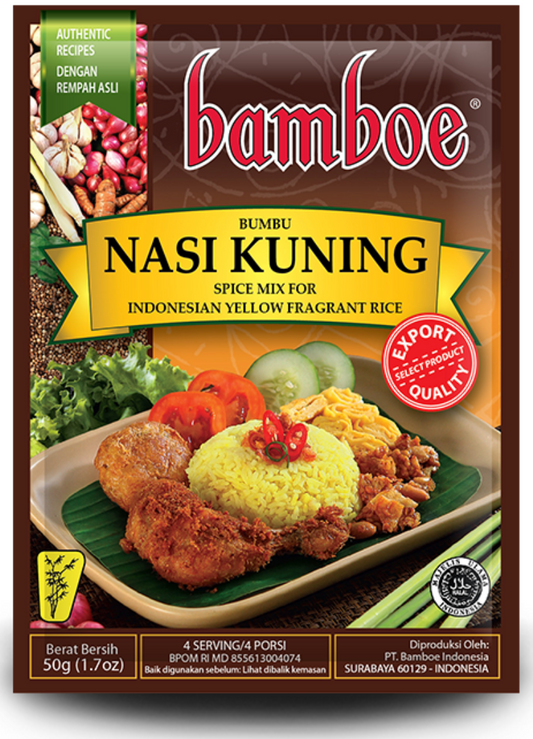 Bamboe Bumbu Nasi Kuning (Yellow Fragrant Rice Seasoning) - 1.7 oz (50gr)