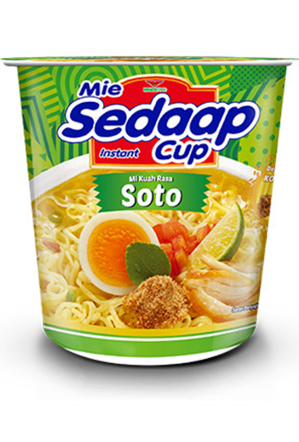 Mie Sedaap Soto Flavor Instant Cup Noodle 77gr (2.72 oz)