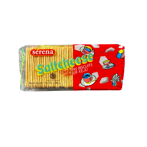 Serena Saltcheese Crackers Biscuit (Kraker Keju) - (200gr)