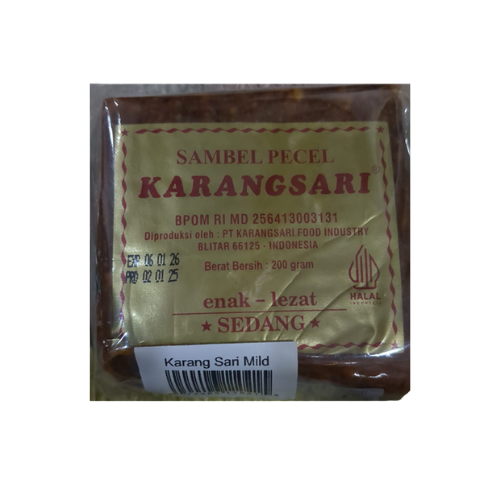 Karangsari Sambel Pecel / Saos Kacang Pedas Sedang / (Moderate Spicy Peanut Sauce) - 7 oz (200gr)