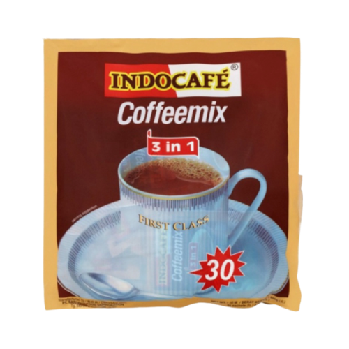Indocafe Coffee Mix 3 in 1 – Indonesian Instant Coffee, 30 Sachets (600g)