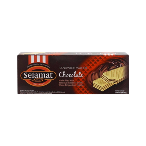 Selamat, Indonesian Rich Chocolate Cream, Sandwich Wafer (Wafer Coklat) - 5.1 oz (145g)
