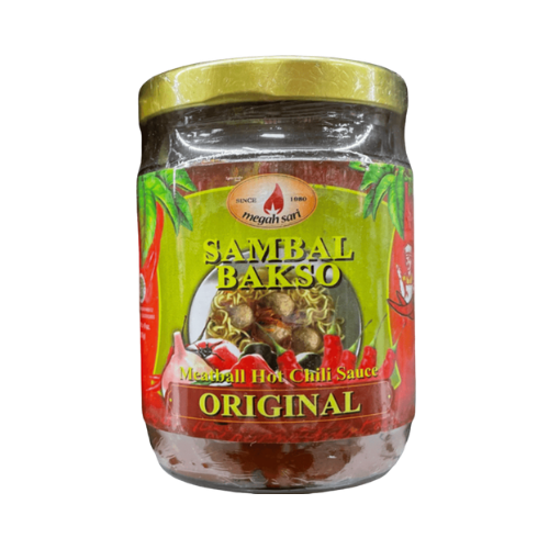 Megah Sari Sambal Bakso Meatball Hot Chili Sauce Original - 9 oz
