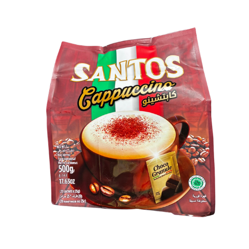 Santos Cappuccino (20 sachets x 25gr) - 17.63 oz (500gr)
