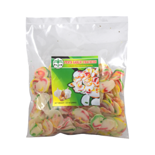 Palm Garlic Crackers Pesta (Raw) Kerupuk/Krupuk Bawang Mentah- 8.8 oz (250gr)