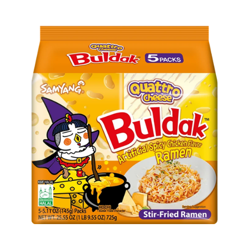 Samyang Quattro Cheese Ramen (5 x 140 gr = 700 gr) - 24.65 oz