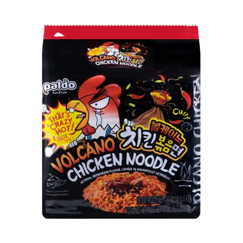 Paldo Volcano Spicy Chicken Flavor Noodle (4 x 140 gr = 560gr) - 19.75 oz