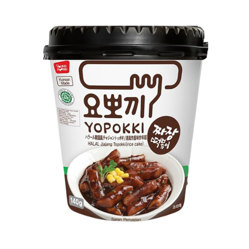 Yopokki Instant Halal Tteokbokki Cup (Jjajang) - 4.93 oz (140gr)